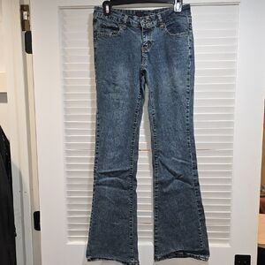 OTF One Tuff Babe Classic Stretch Blue Denim Boot Cut Jeans Junior's Size 5/6